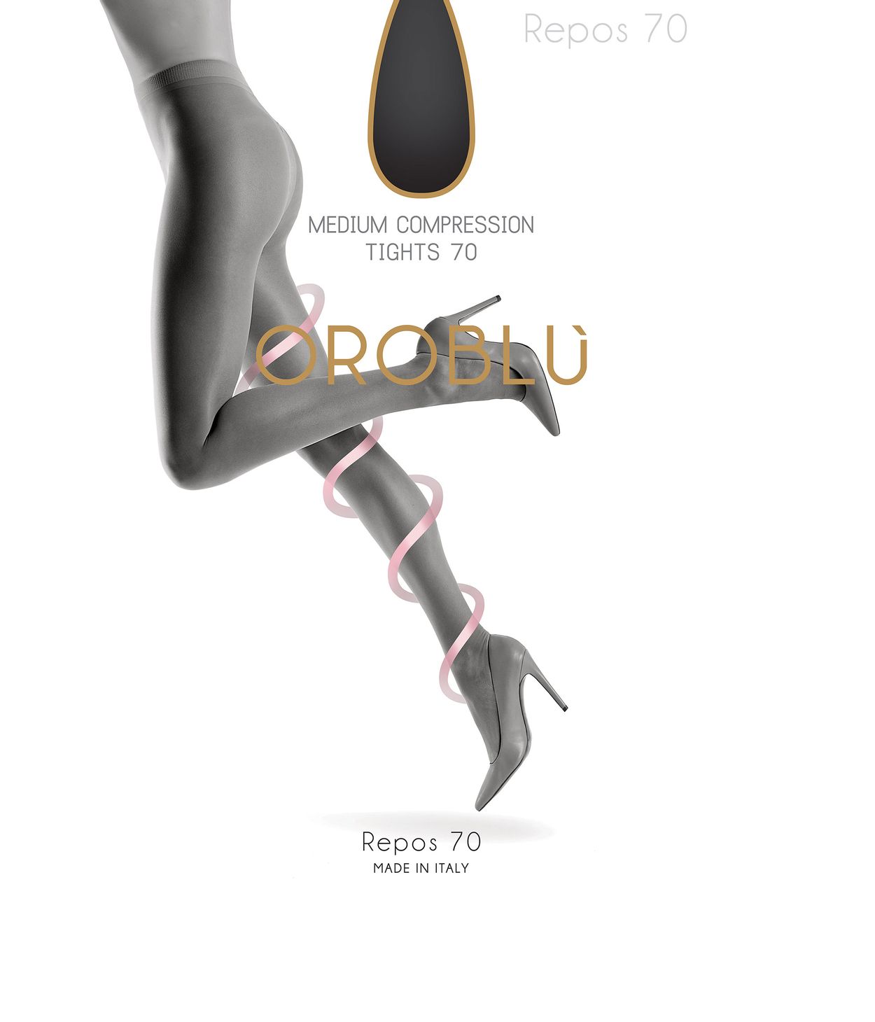 Oroblu Repos 70d Sjúkrasokkabuxur Black