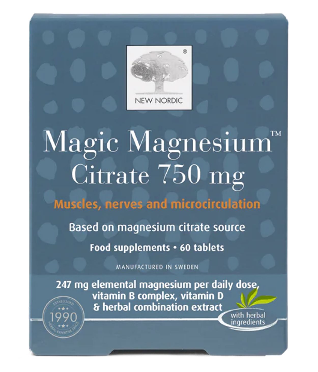 New Nordic Magic Magnesium Citrate 750mg 60stk