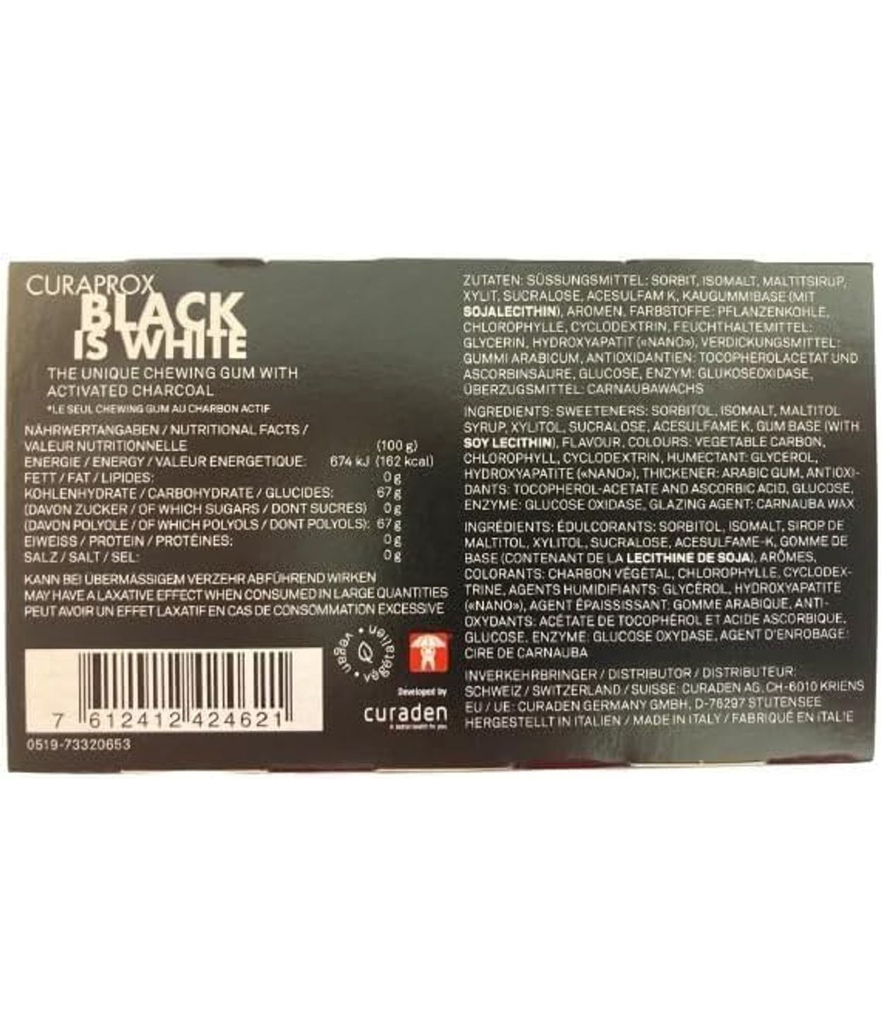 Curaprox Black is White Tyggigúmmi 12stk