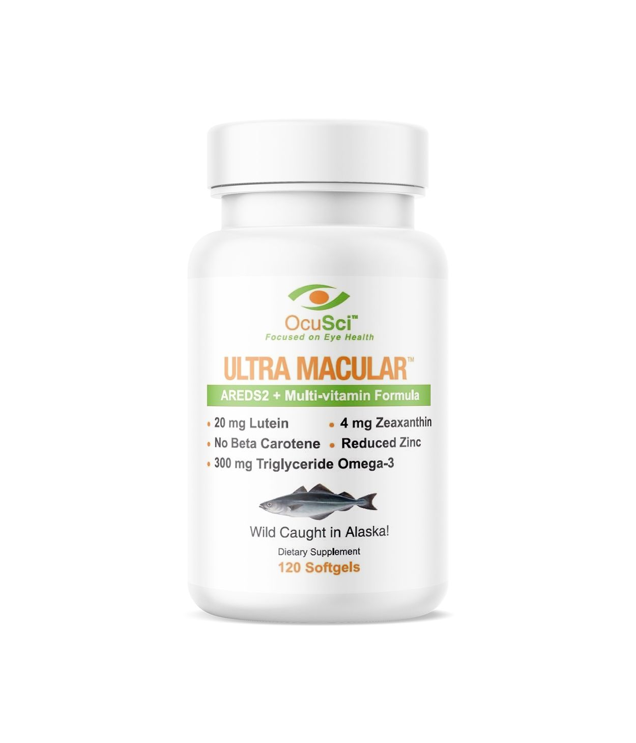OcuSci Ultra Macular augnvítamín 120 hylki