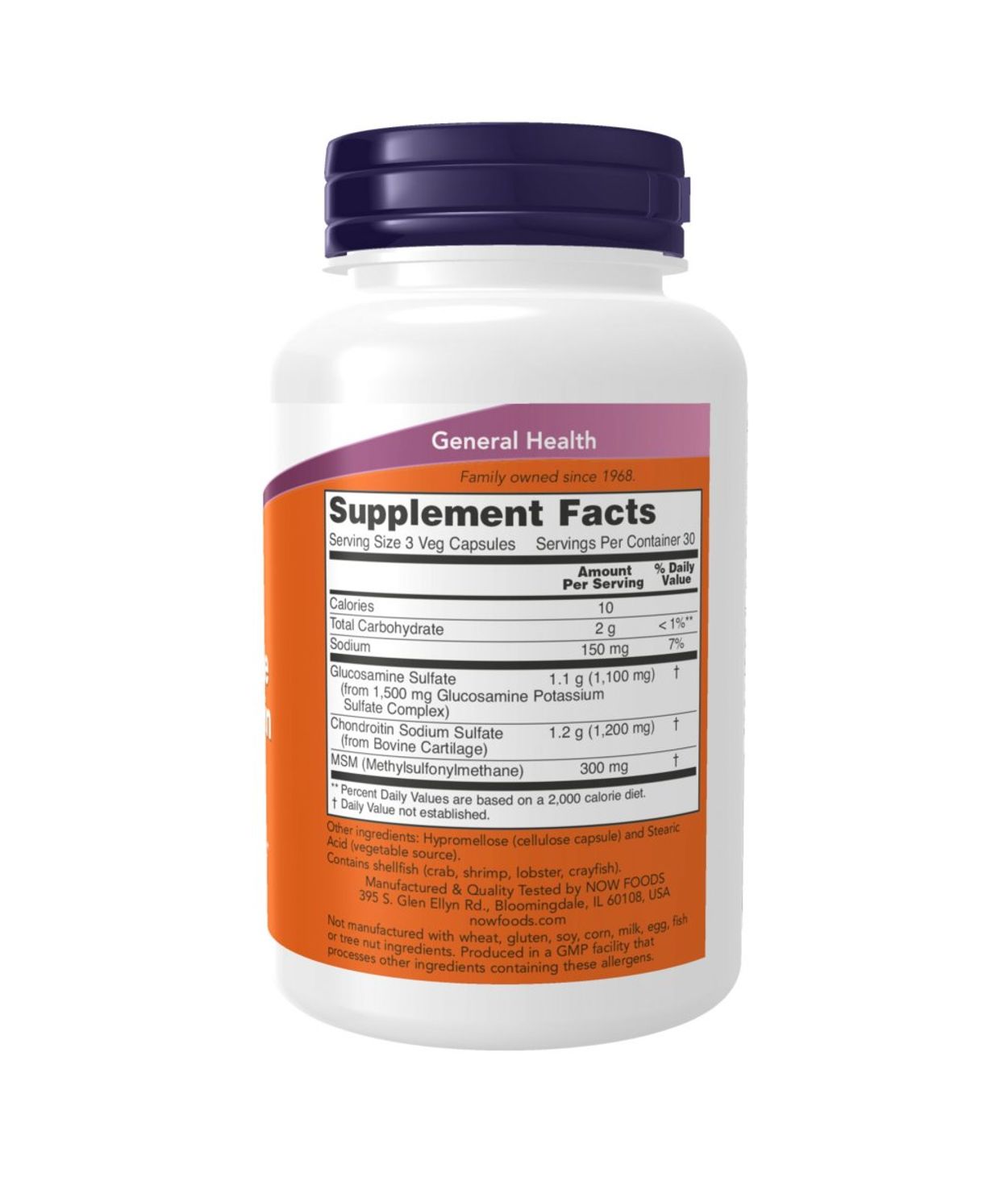 NOW Glucosamine & Chondroitin with MSM 90stk