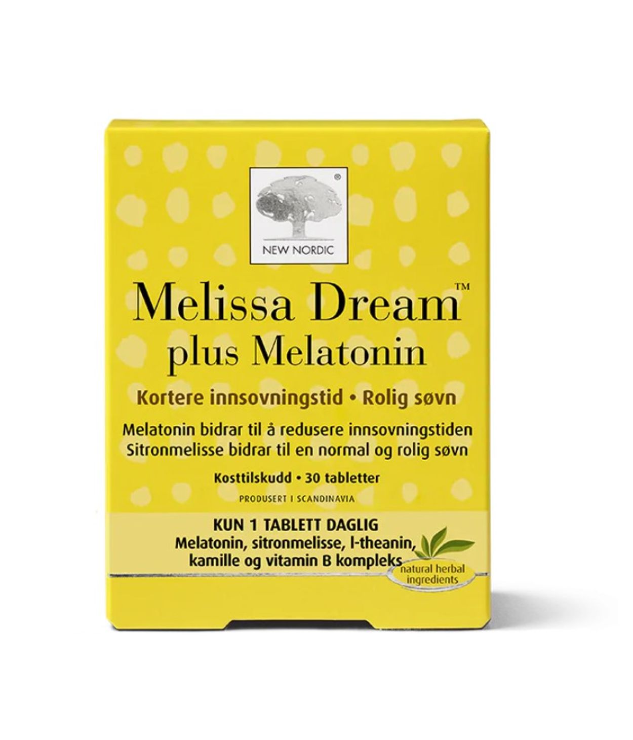 New Nordic Melissa Dream Með Melatónín 30stk
