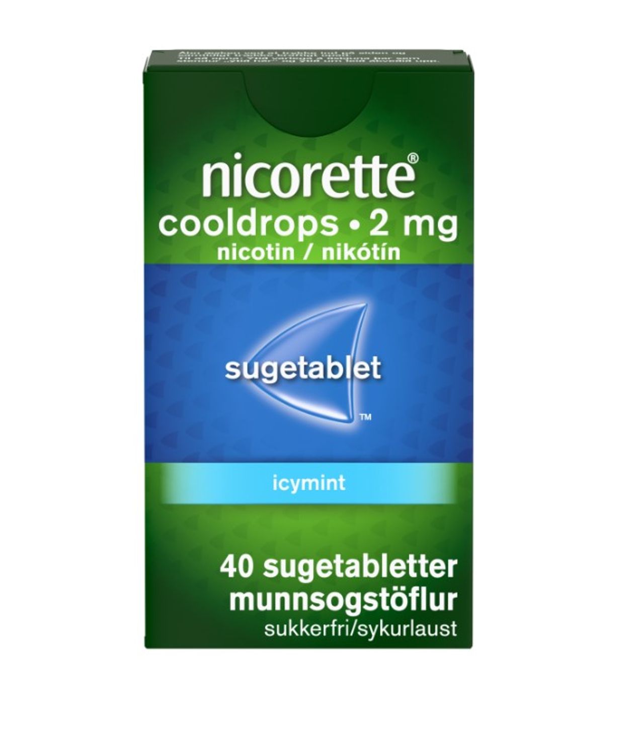 Nicorette Cooldrops, Munnsogstafla 2 mg 40stk