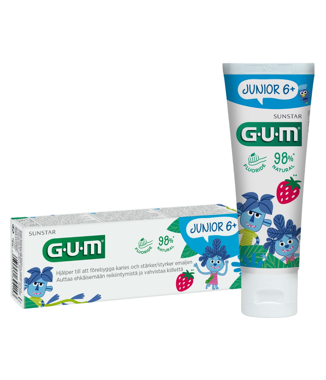 GUM Kids Tannkrem 6 ára+ Jarðaberja 50ml