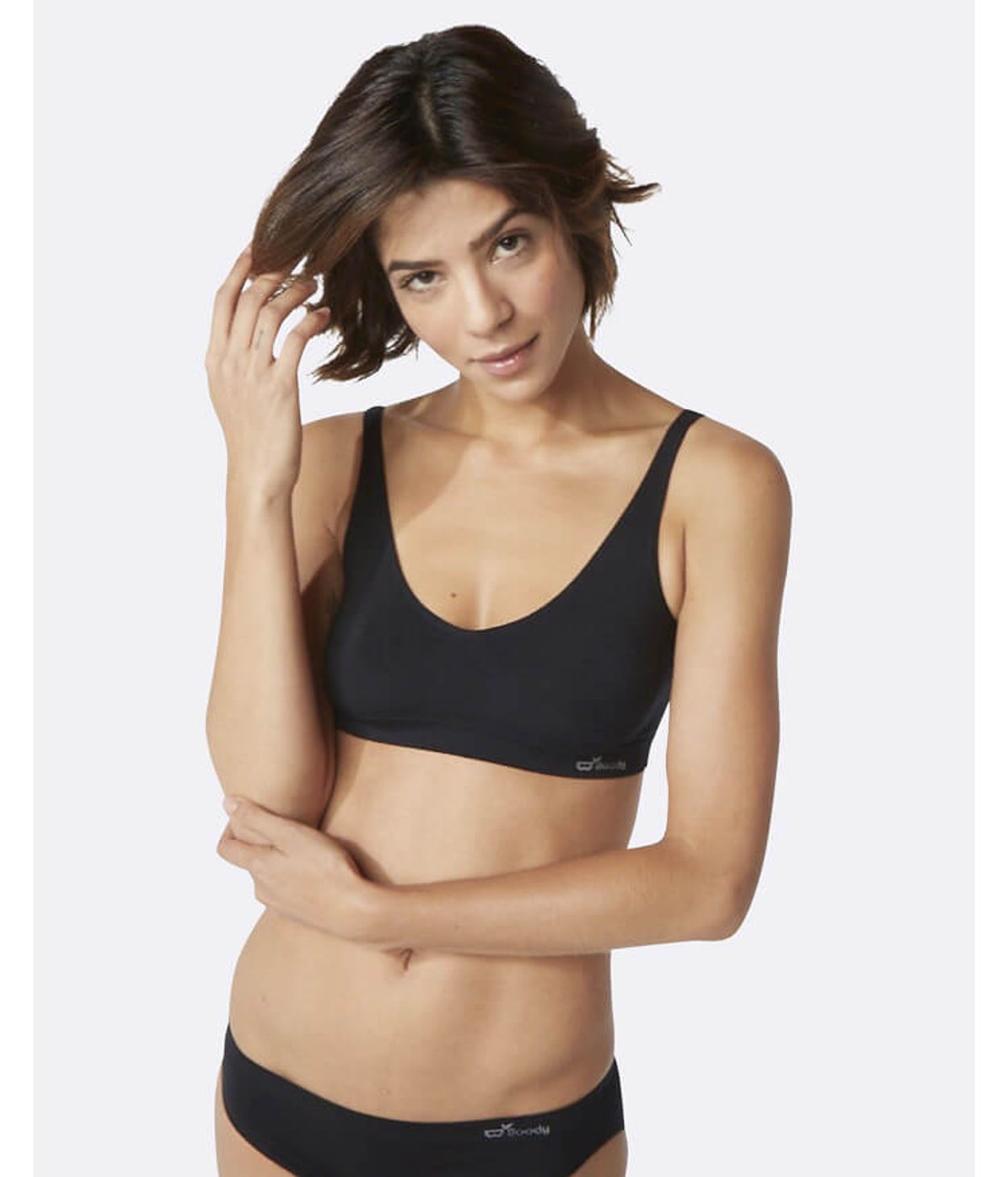 Boody Shaper Crop Bra Black