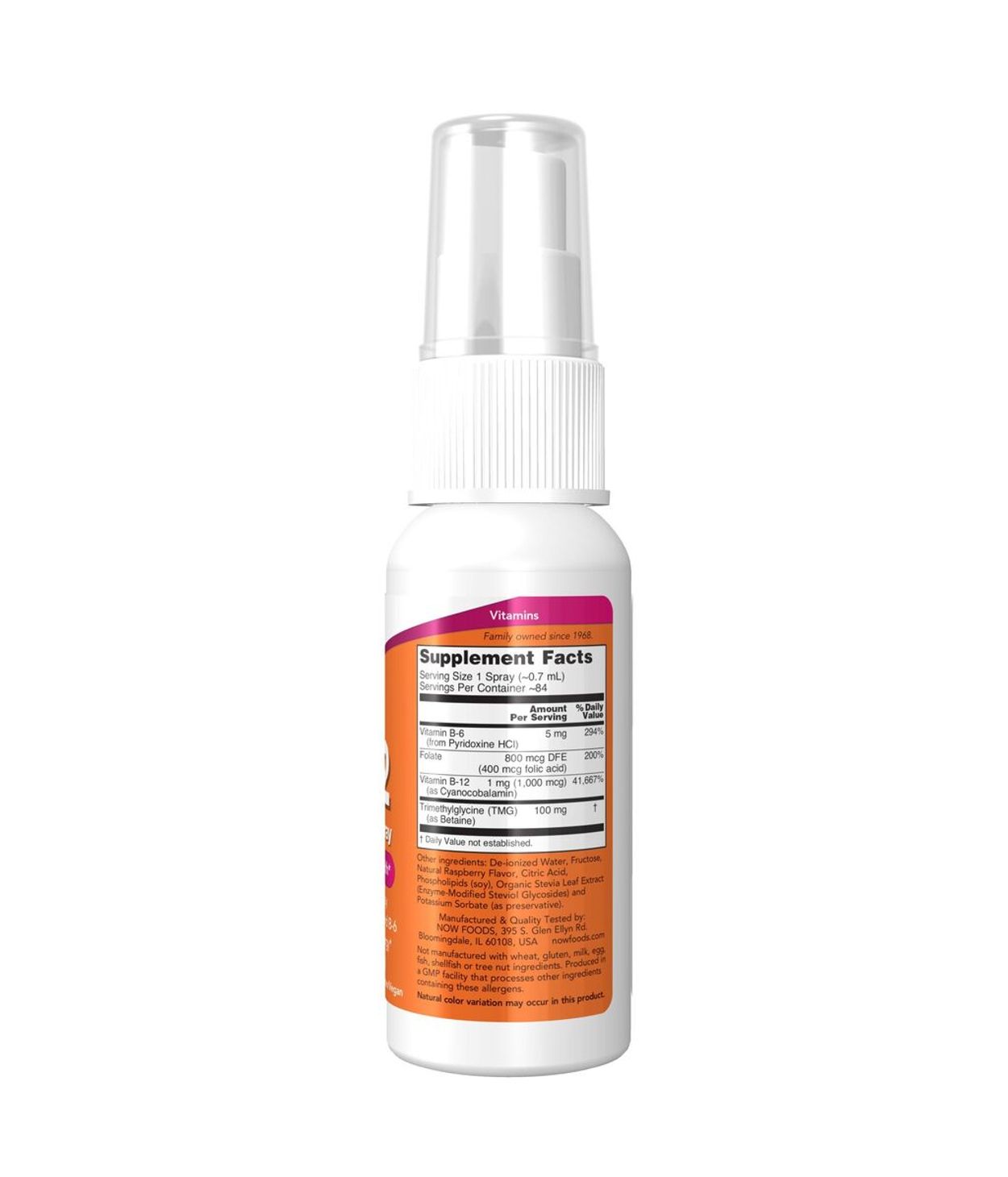 NOW B12 Vitamin Munnúði 59ml