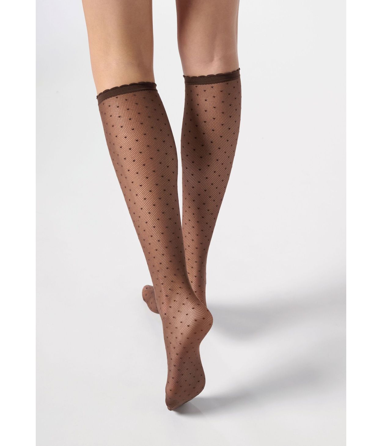 Oroblu Plumetis knee highs Moka