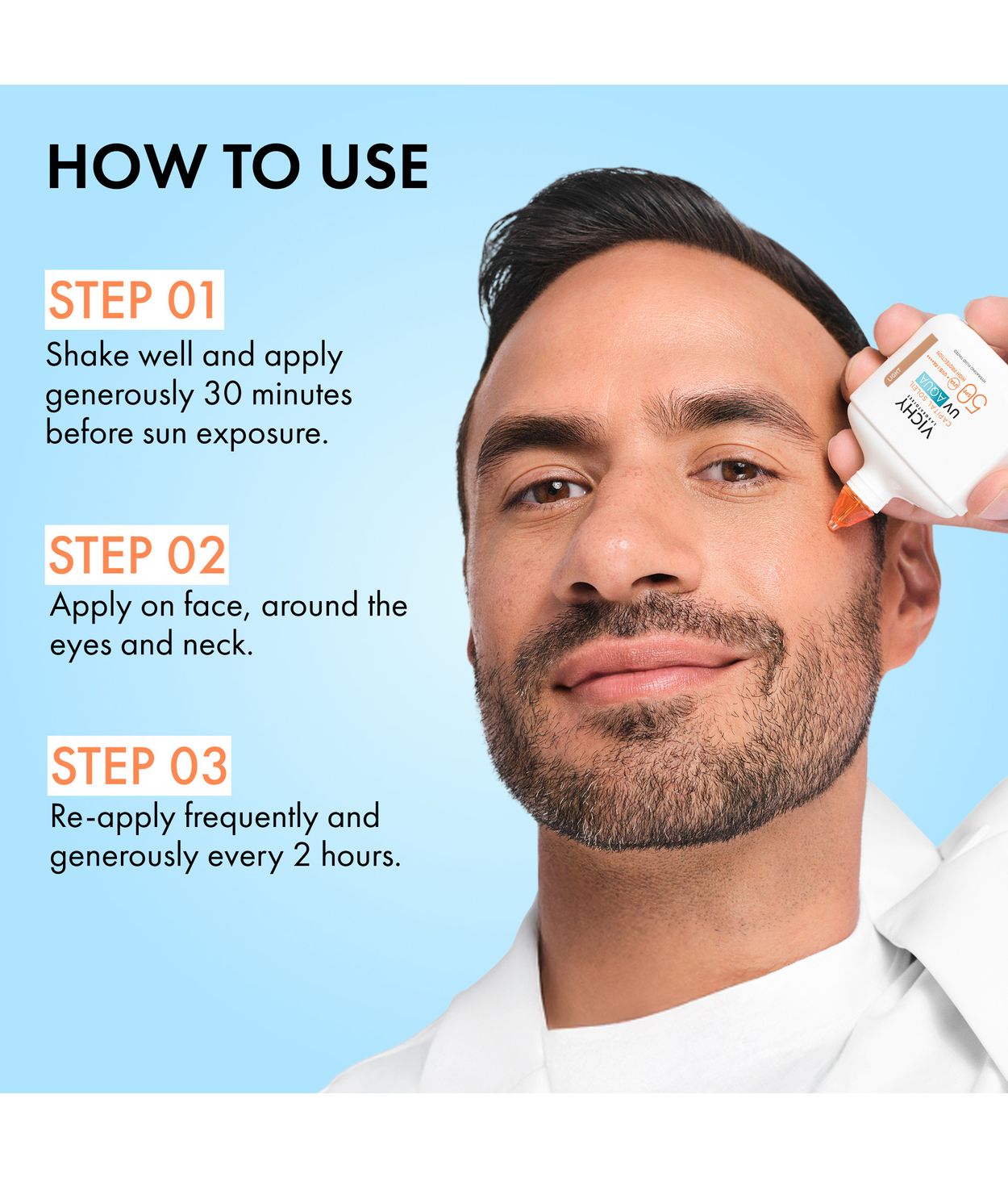 VICHY CS UV Aqua Fluid Tinted Light SPF50 50ml