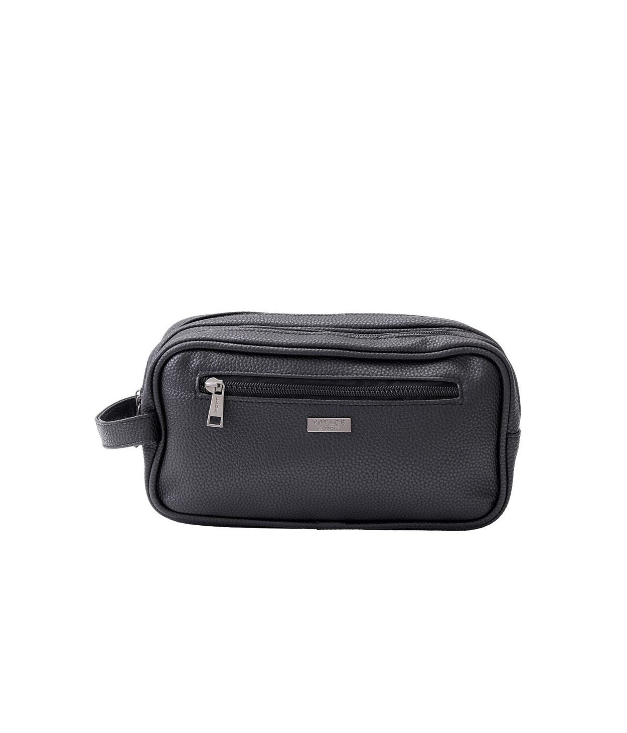 Alfred svört snyrtitaska með 2 rennilásum Herra