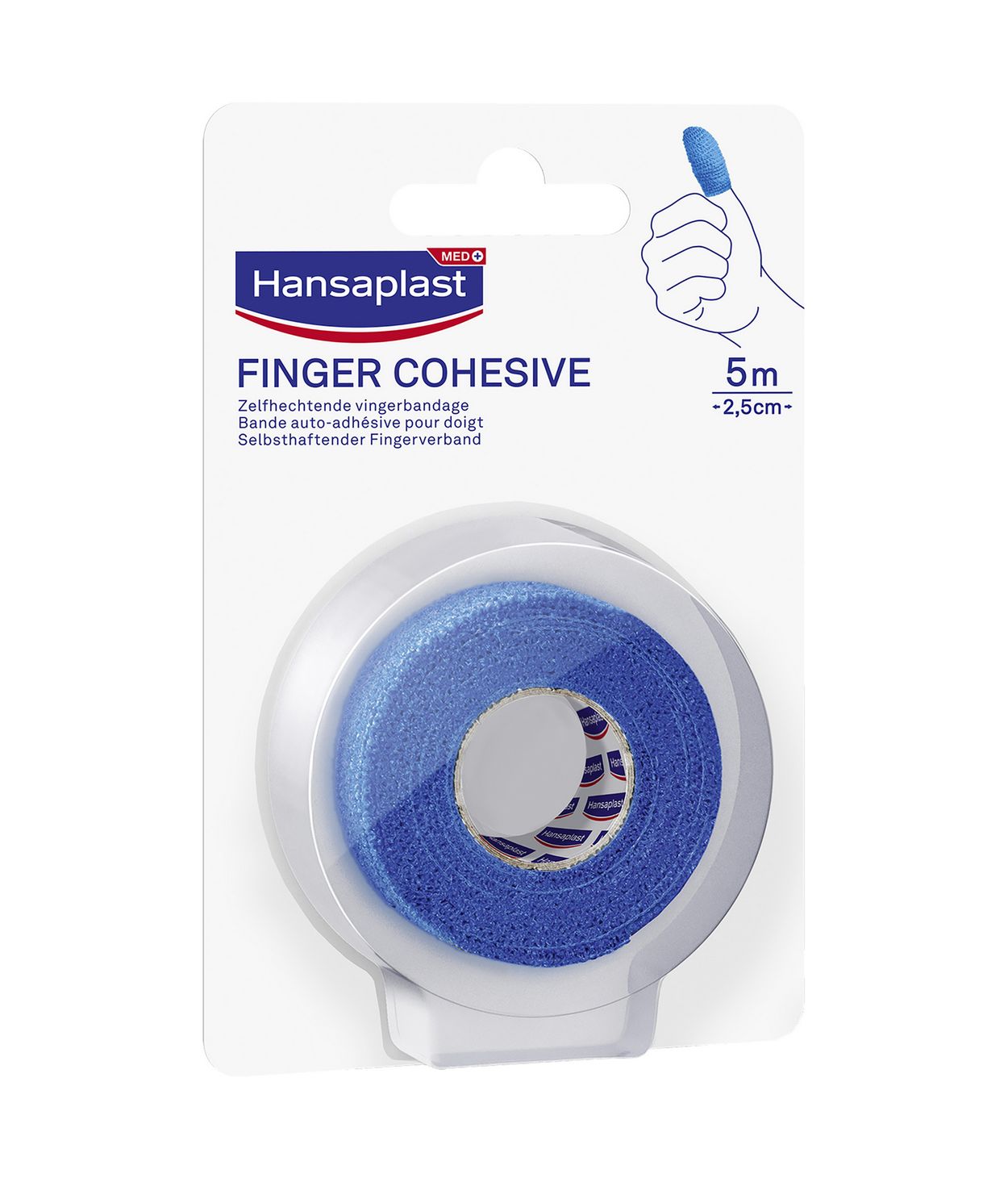 Hansaplast Finger Cohesive Blátt 5mx2,5cm