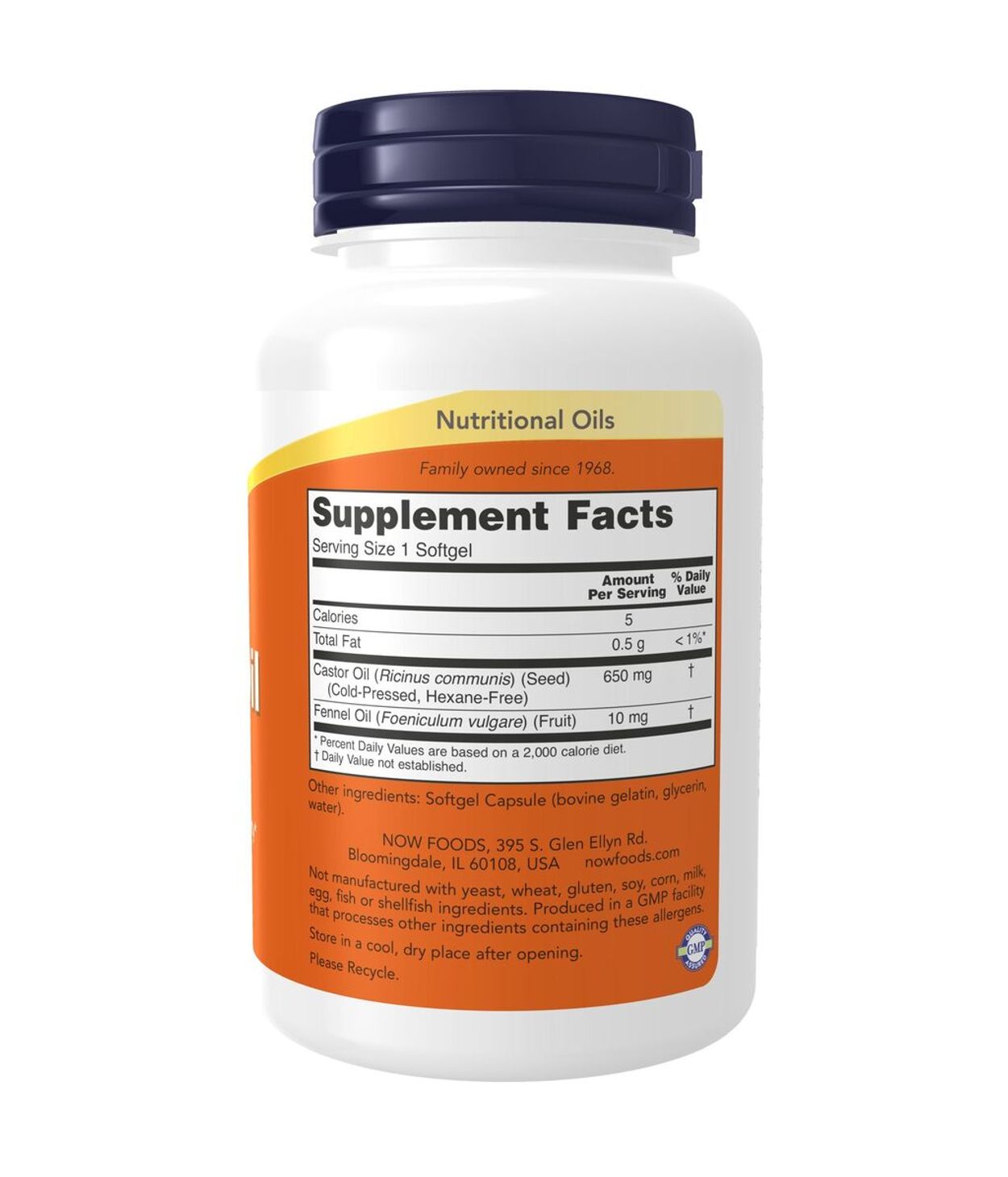 NOW Castor Oil 650mg