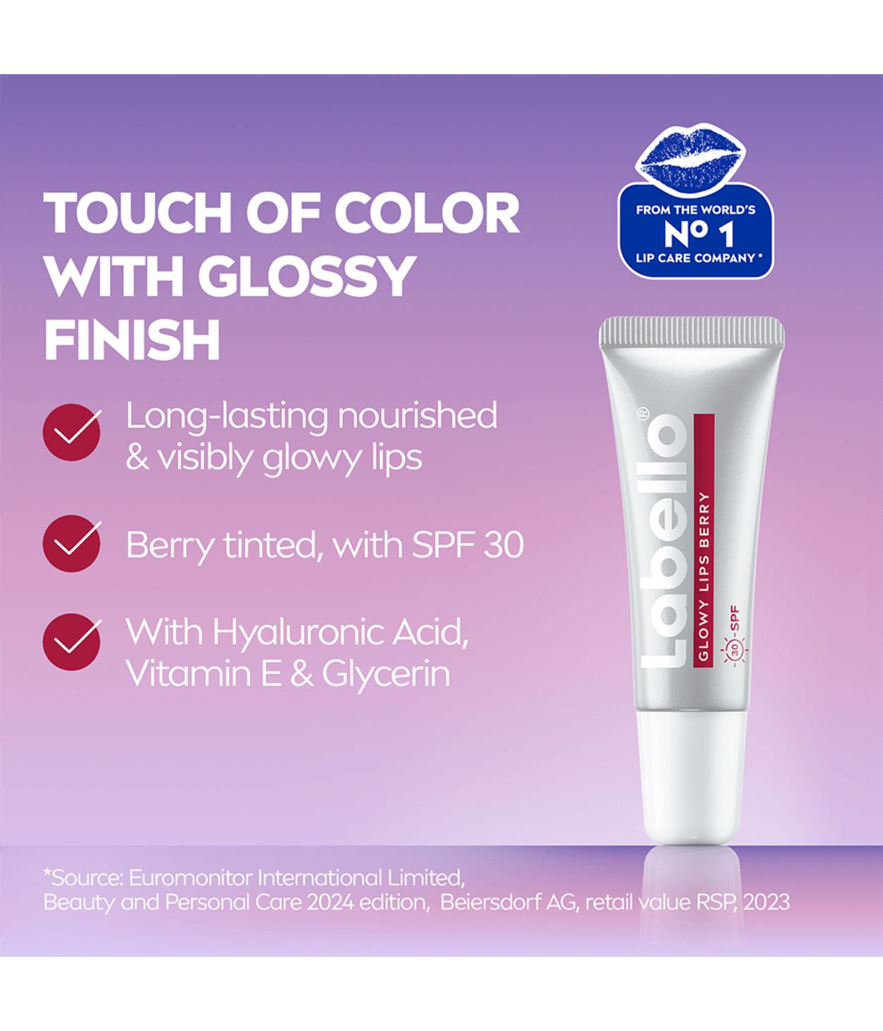 Labello Glowy Lips Berry SPF30