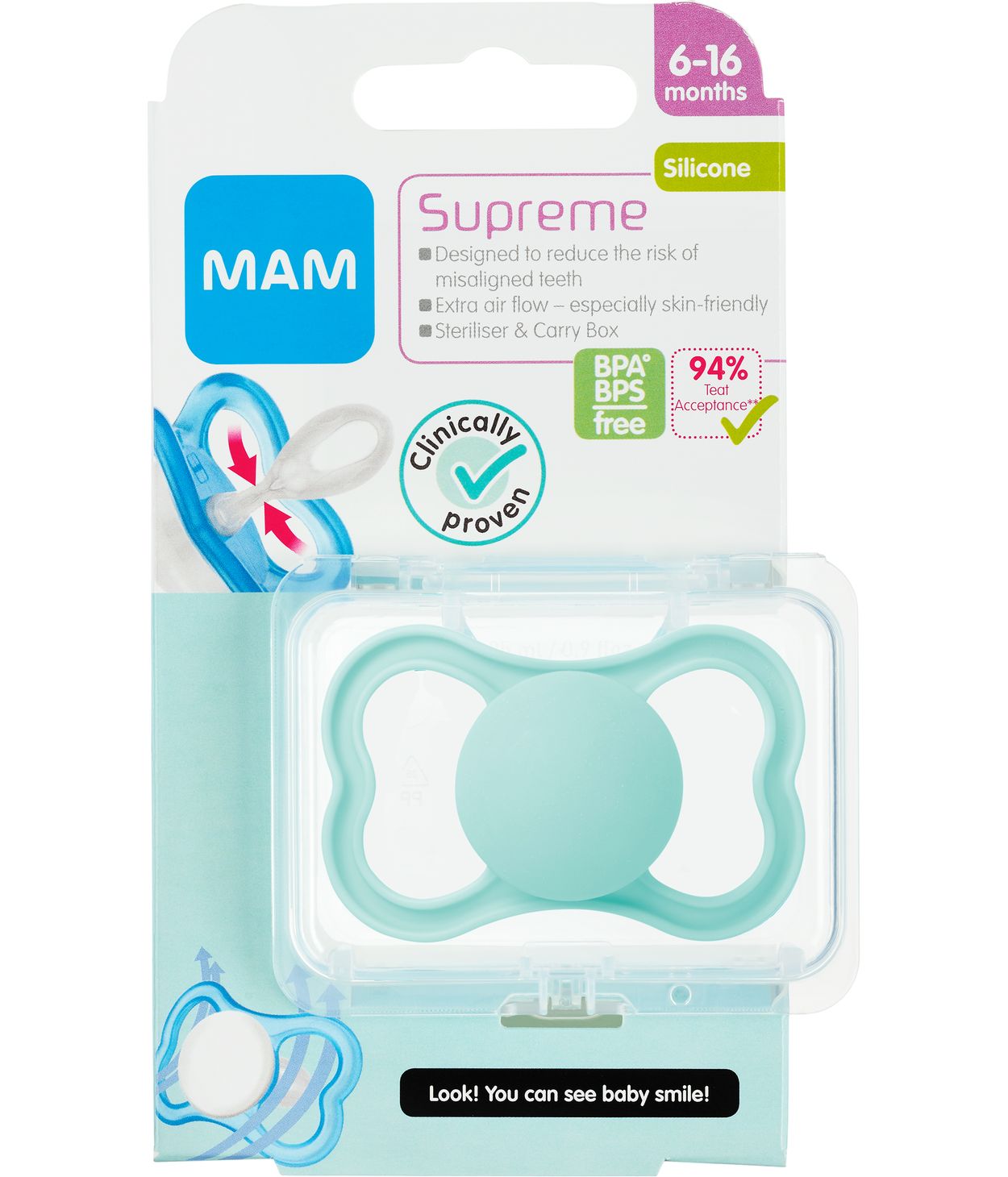 MAM Snuð Supreme 6-16m 1stk