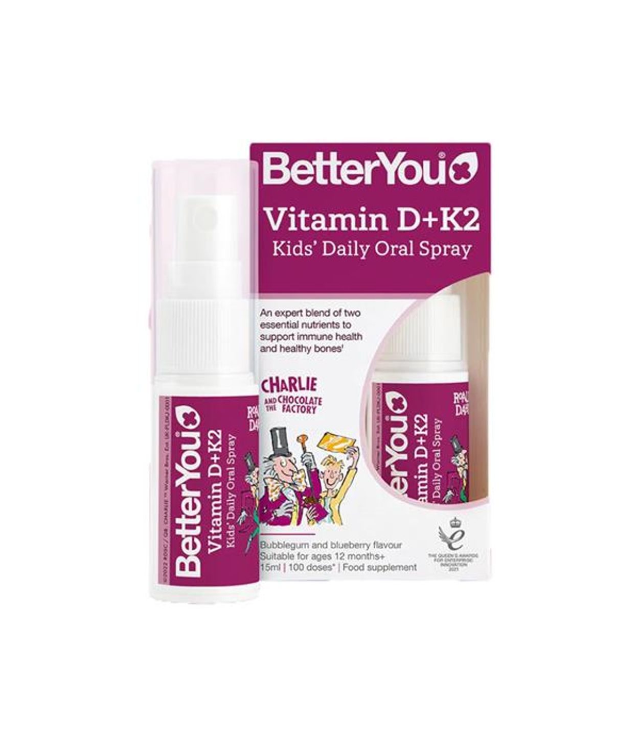 BetterYou D+K2 Kids munnúði 15ml