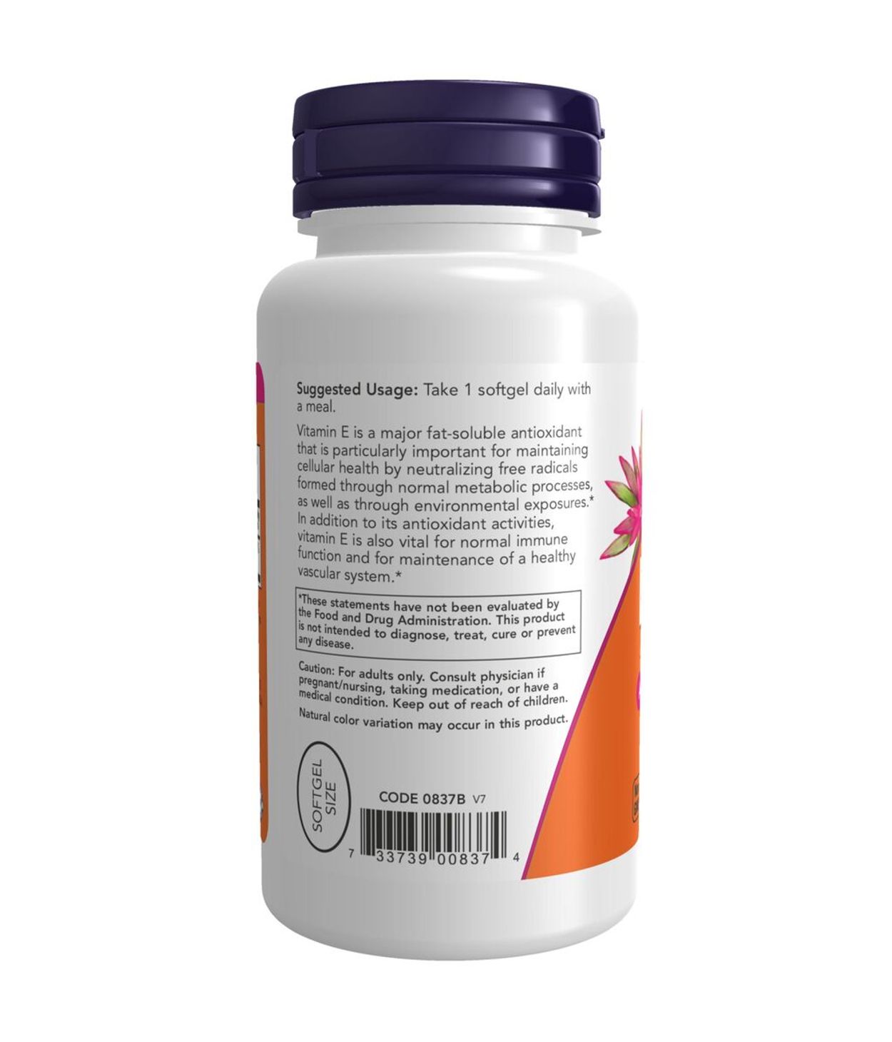 NOW E 400iu 100% Natural 100stk