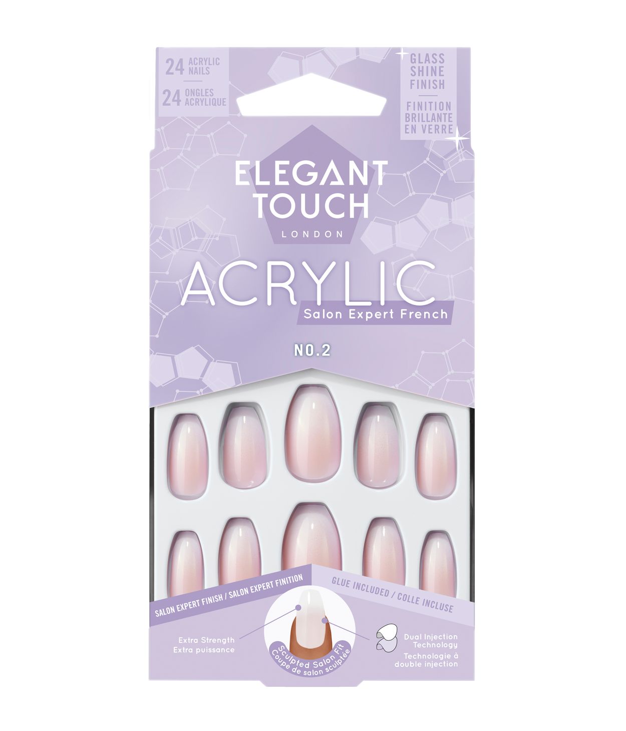 Elegant Touch Acrylic French 02 Coffin
