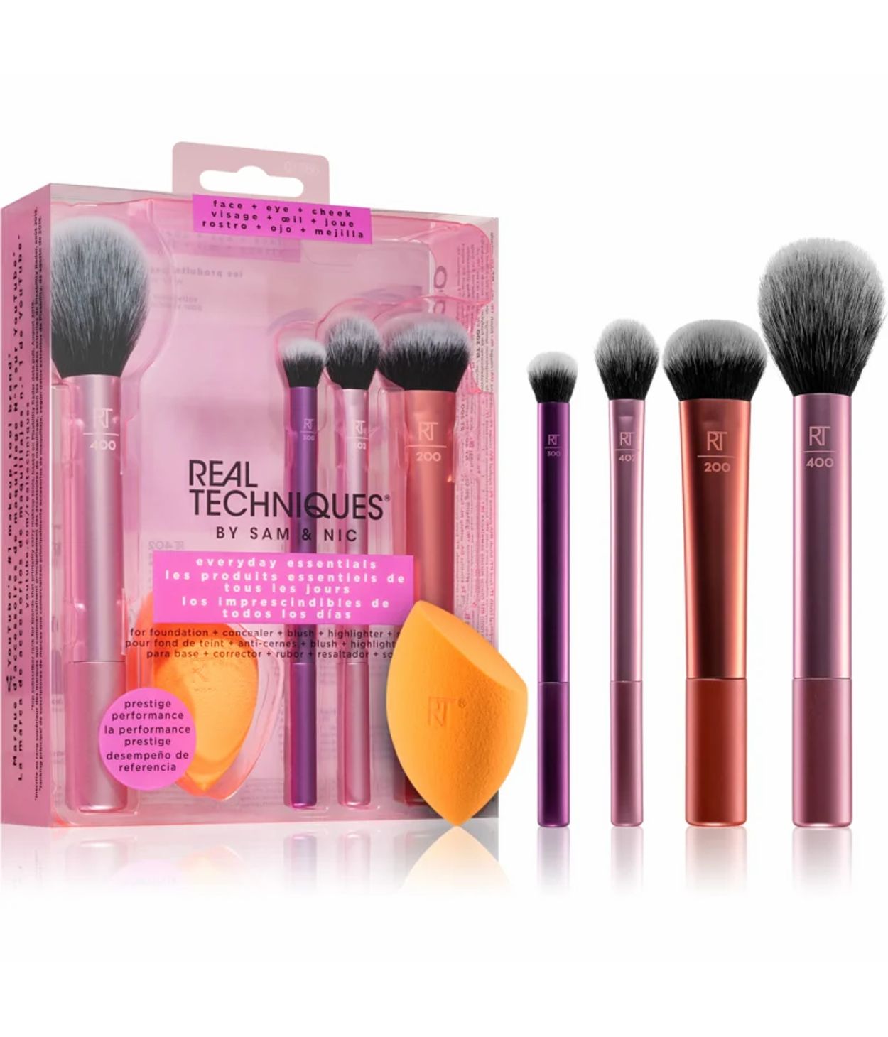 REAL TECHNIQUES Essentials Burstasett+Svampur