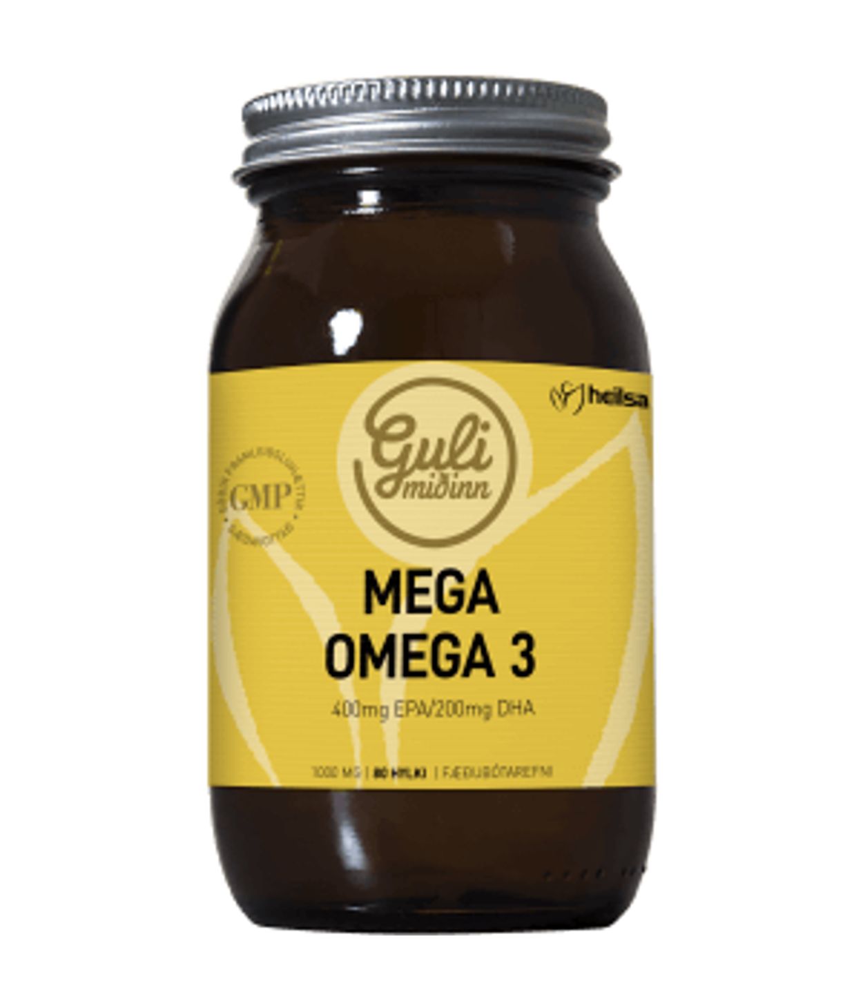 Guli Miðinn Mega Omega -3 80stk