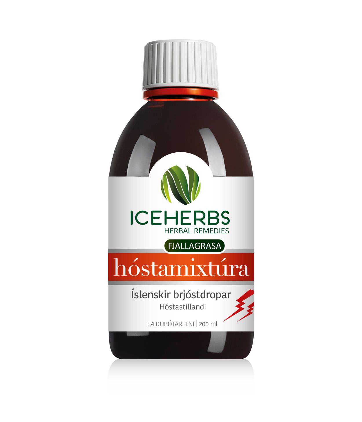ICEHERBS Fjallagrasa Brjóstdropar 200ml