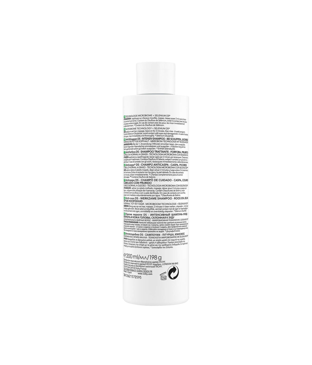 VICHY Dercos Flösusjampó Normal/Feitt hár 200ml
