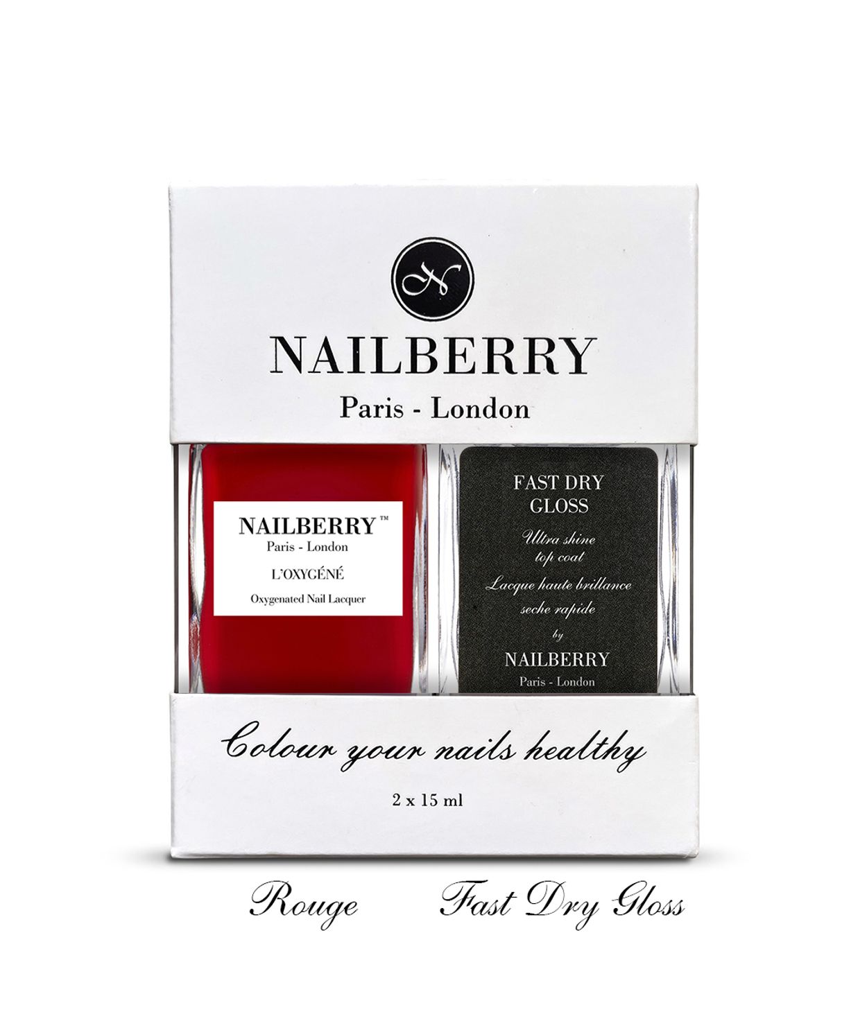 NAILBERRY 2pc - Rouge/Fast dry