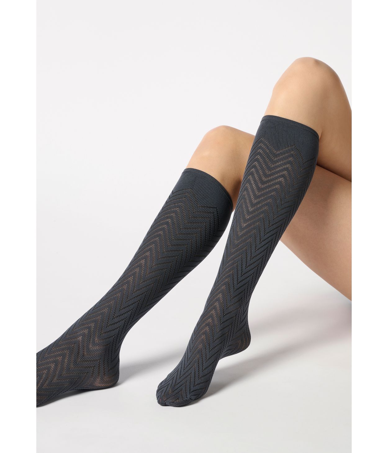 Oroblu Tweed kneehigh nearly black