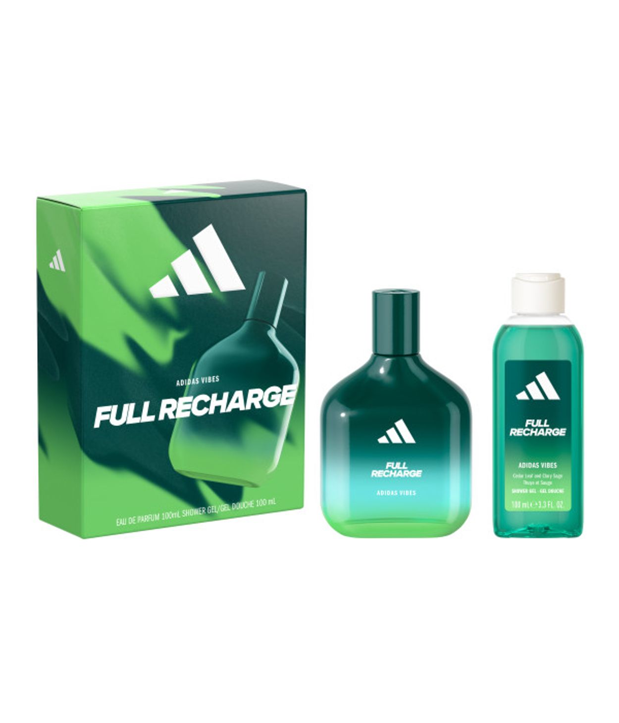 Adidas Vibes Full Recharge edp100ml/Shower Gel100m