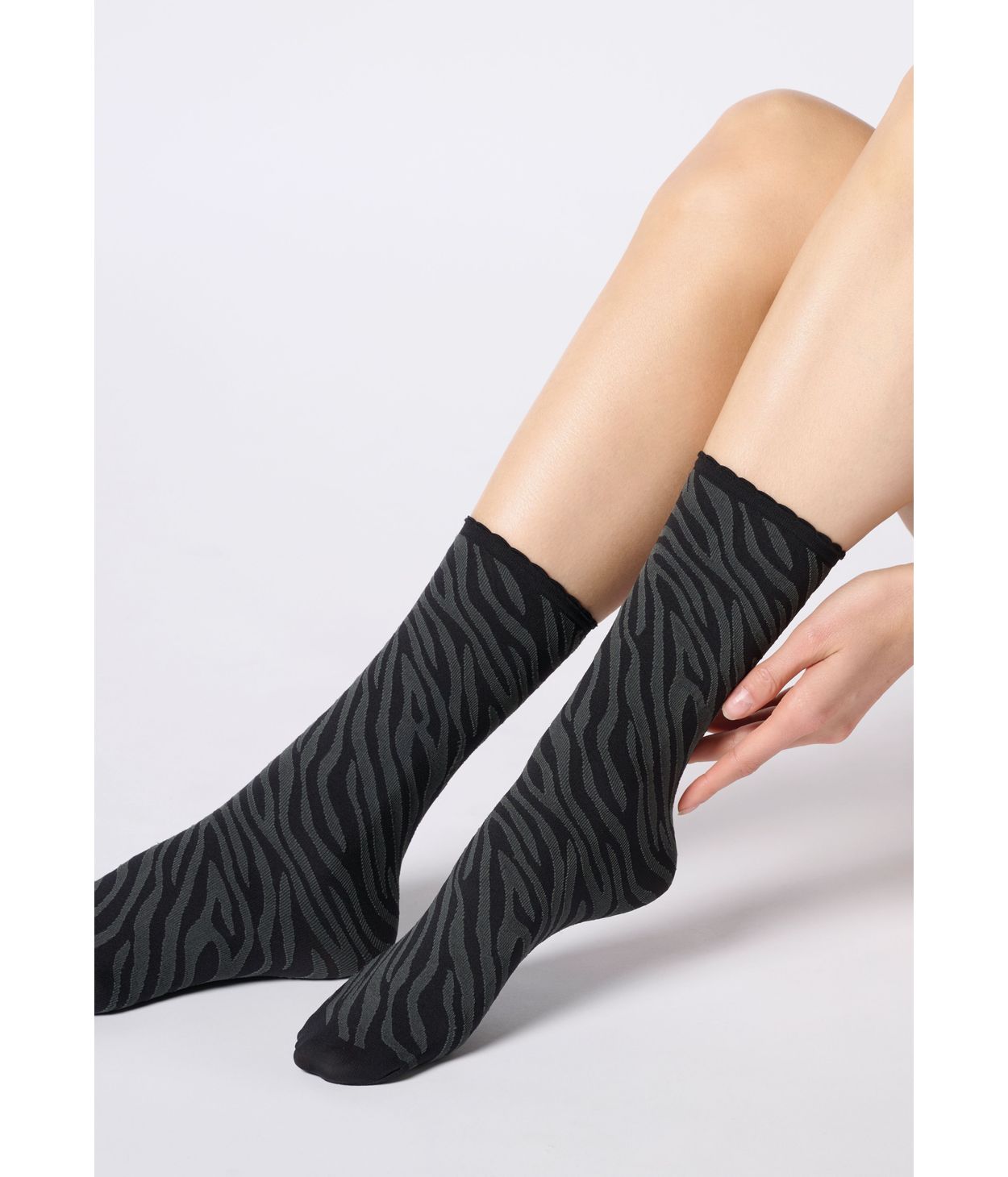 Oroblu Savage Socks Black/grey  OS