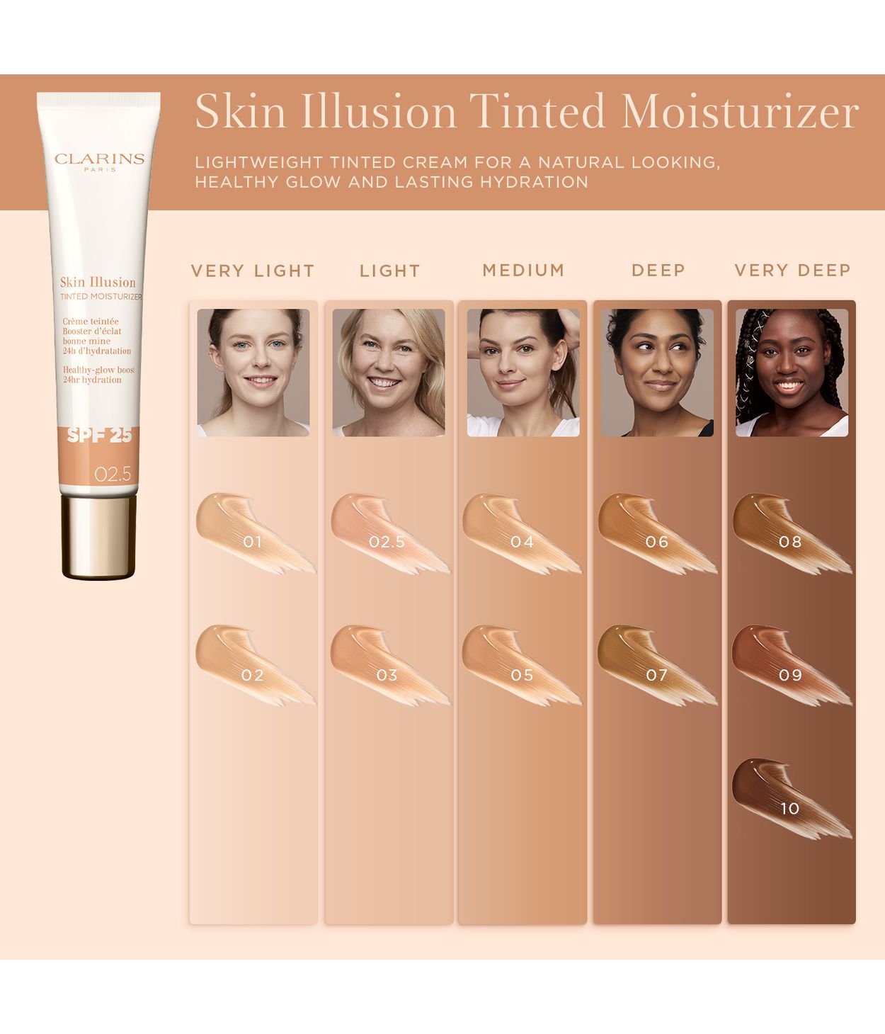 CLARINS Skin Illusion Tinted Moisturiser 