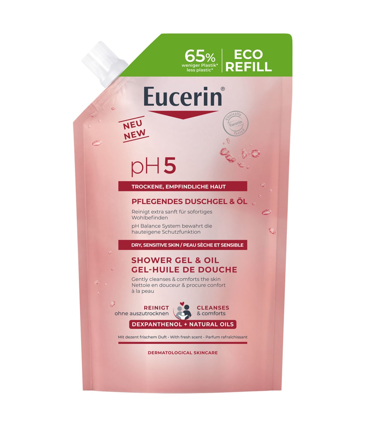 Eucerin pH5 Shower Gel & Oil Eco Refill 400ml