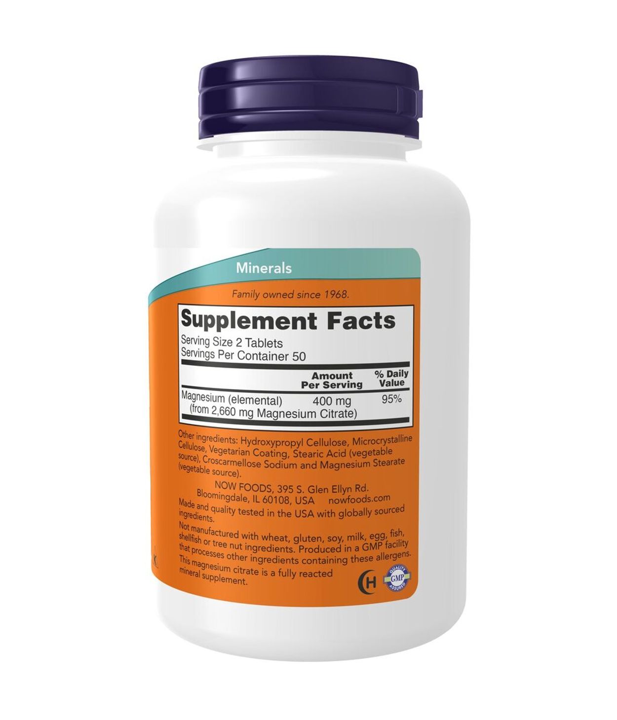 NOW Magnesium/Sítrat 200mg 100stk