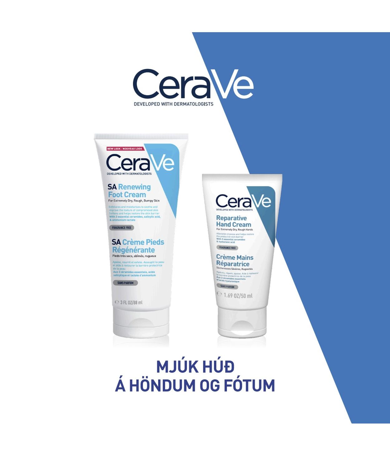 CeraVe Gjafasett hendur 50ml & fætur 88ml