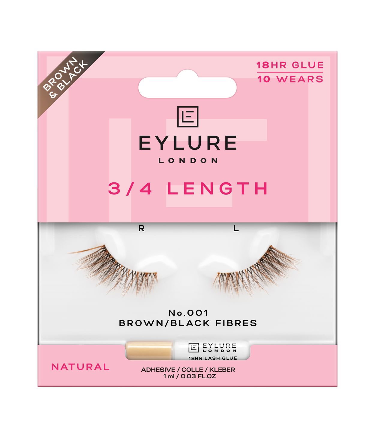 EYLURE 3/4 Lengt no. 001 - Brown/Black