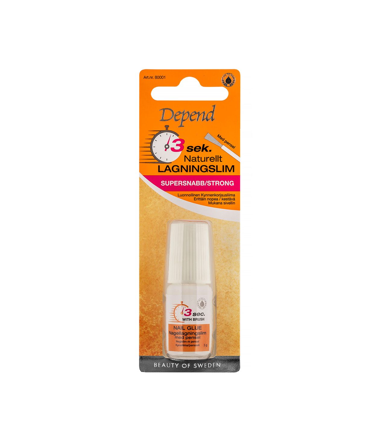 Depend Naglalím með Bursta 3 sec