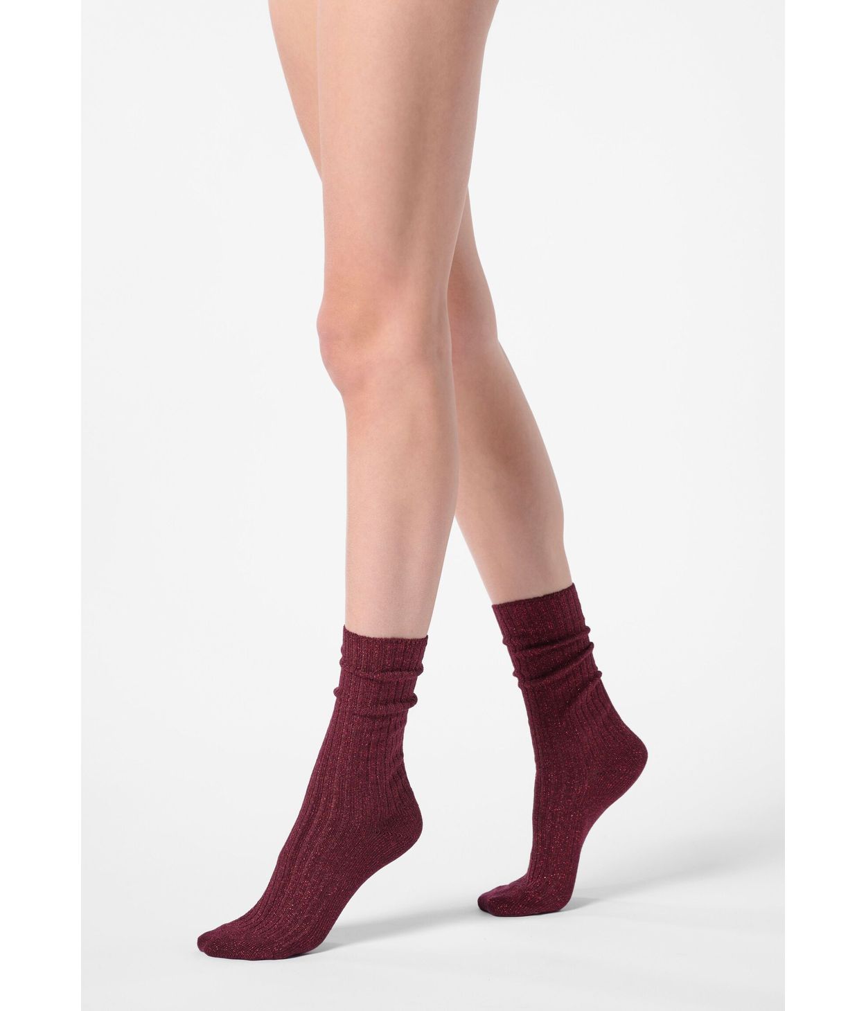 Oroblu Diamond Rib Socks  DeepRed  OS