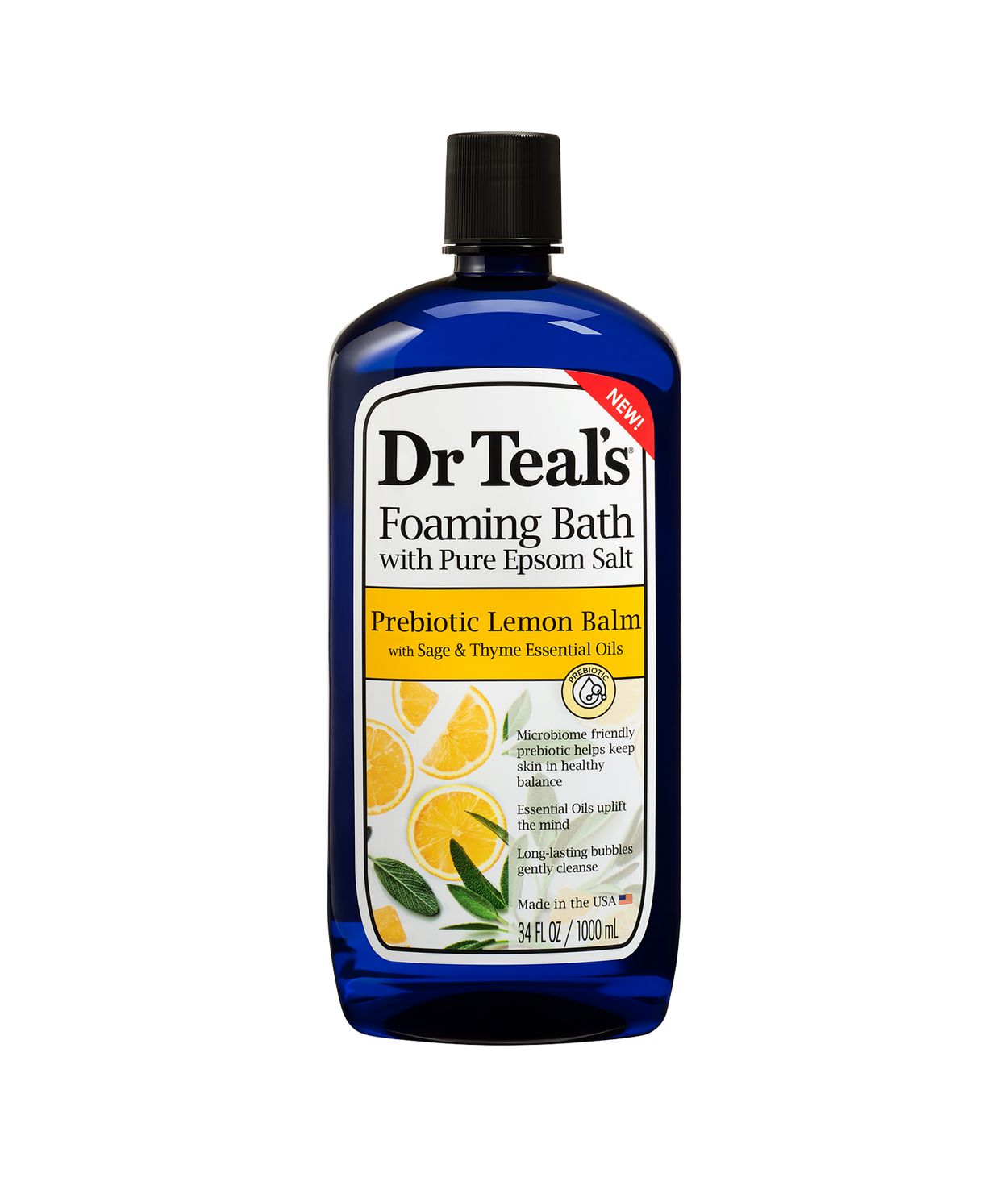 Dr.Teal's Prebiotic Lemon & Sage Foaming Bath 1L