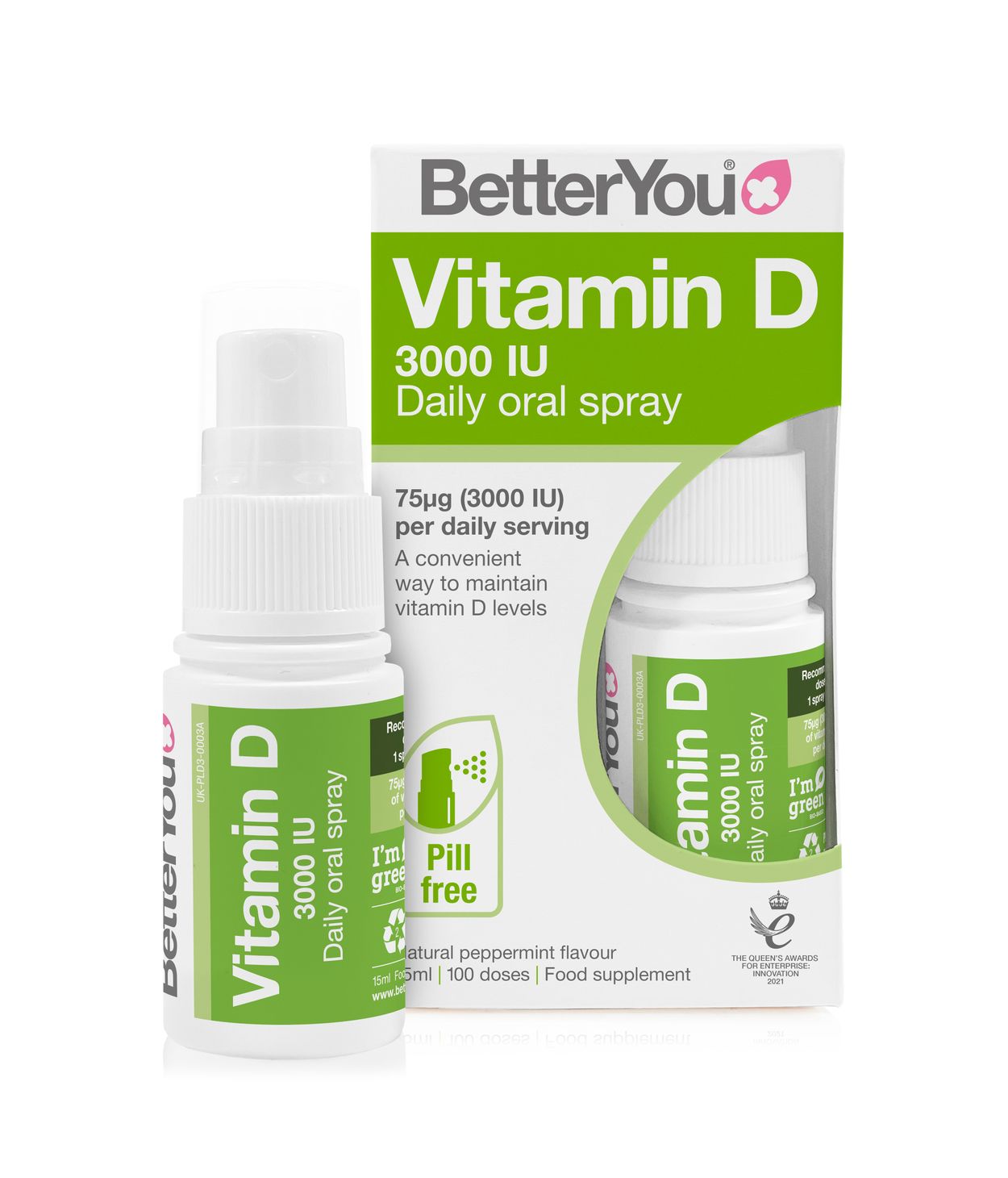 BetterYou D-LUX D3000 Vítamín Munnúði 15ml
