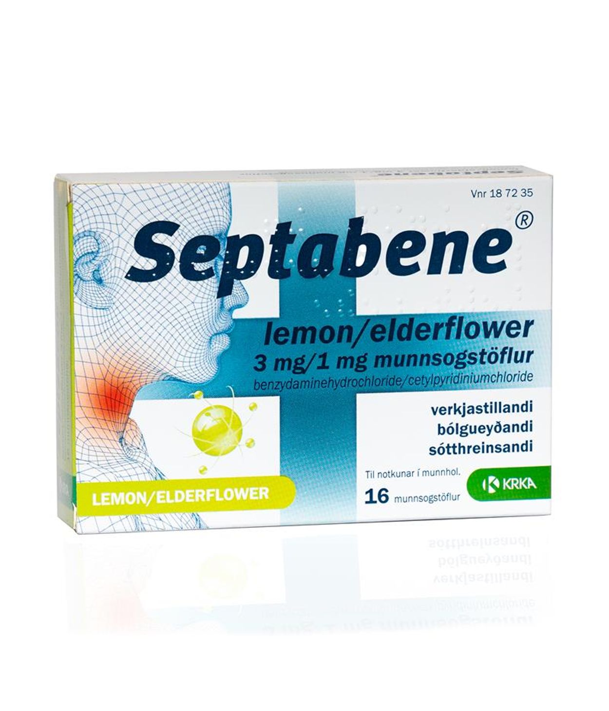 Septabene lemon/elderflower, sogtfl 0  16 stk
