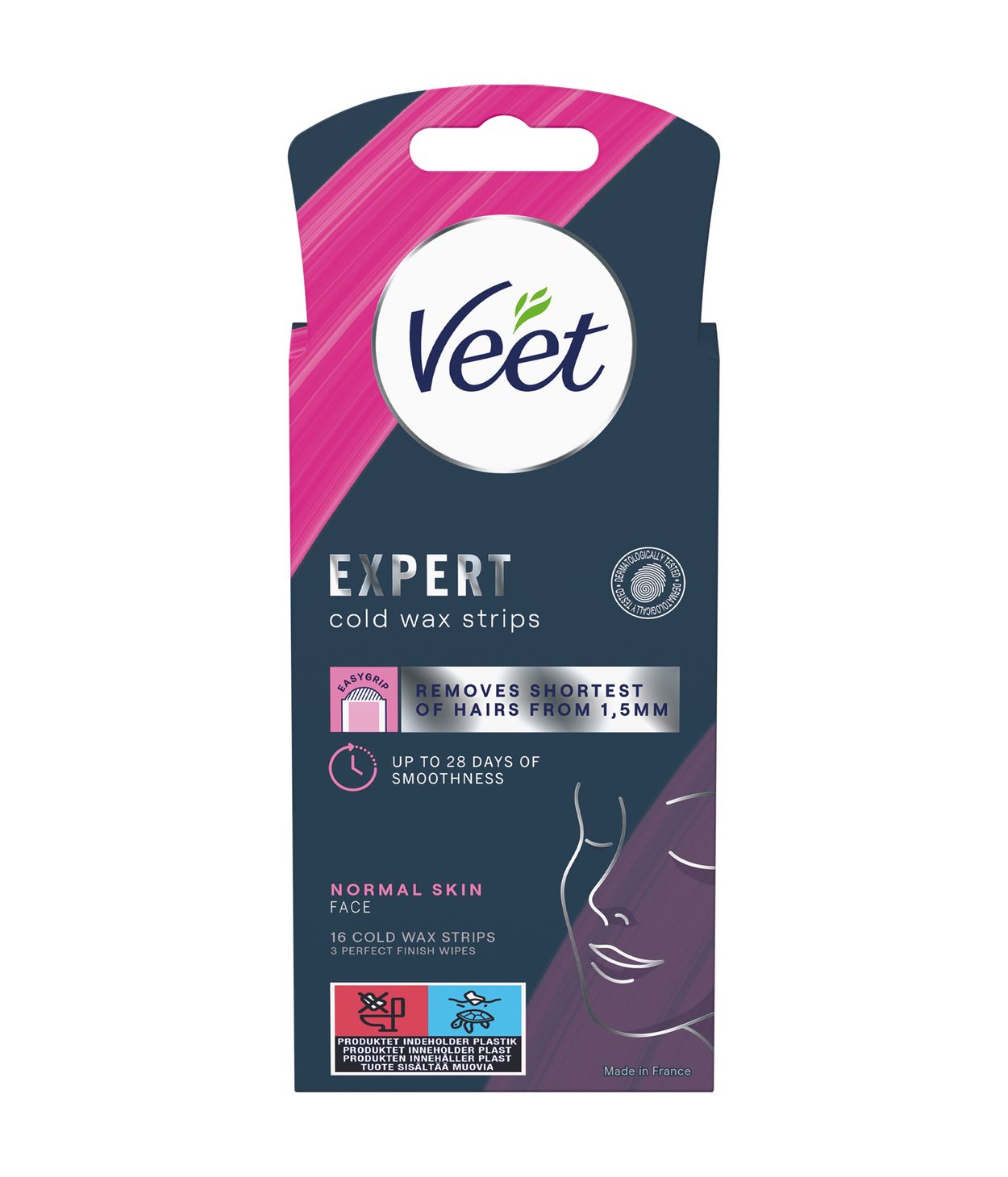 VEET Expert Vaxstrimlar f.Andlit 16stk