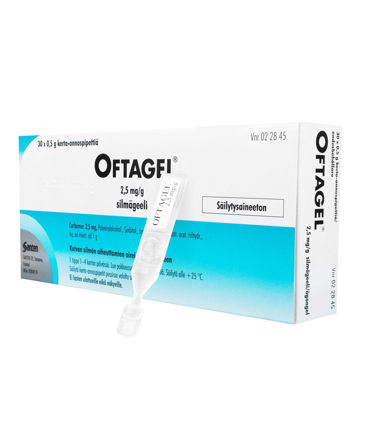 Oftagel augnhl 2,50 mg/g 15 g