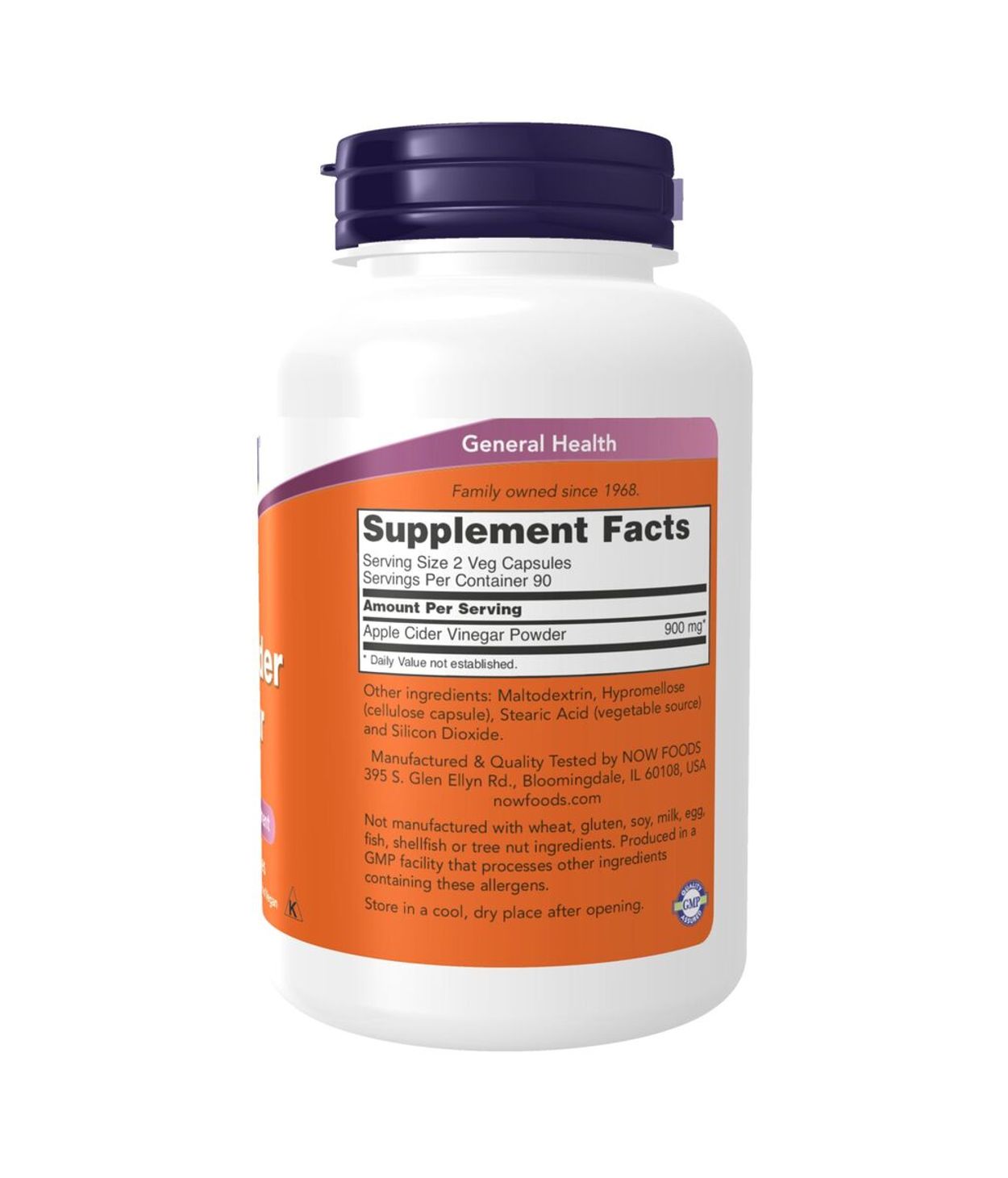 NOW Apple Cider Vinegar 180stk