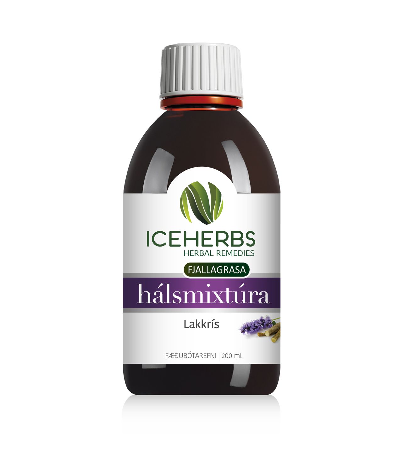 ICEHERBS Hálsmixtúra Með Lakkrís 200ml