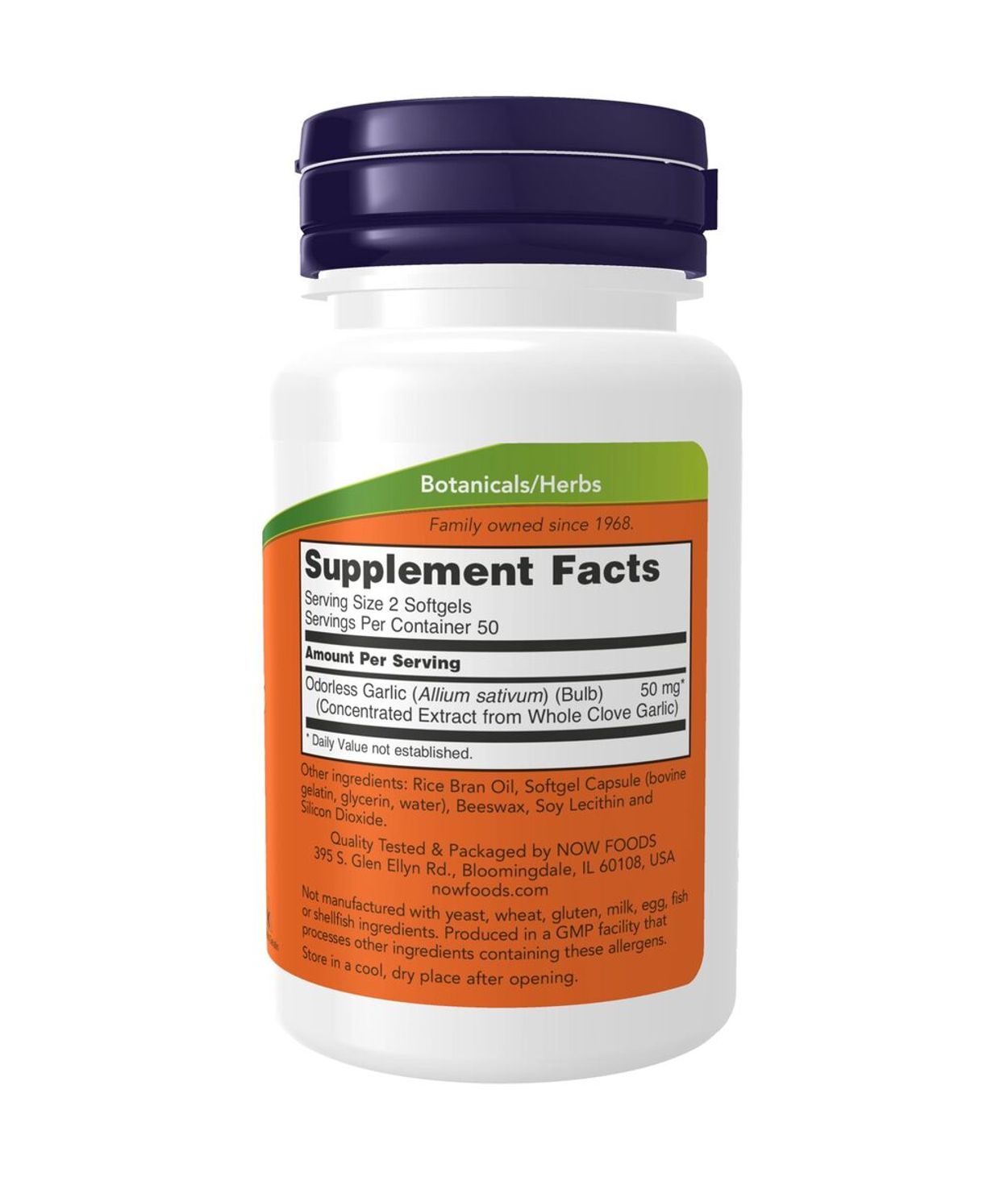 NOW Hvítlaukur Lyktarlaus 100stk