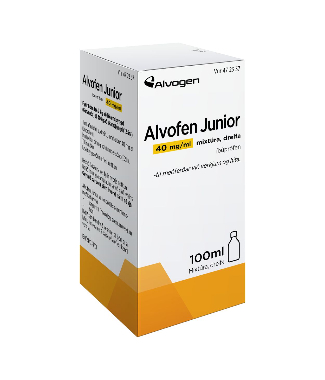Alvofen Junior, mixtúra 40 mg/ml 100 ml