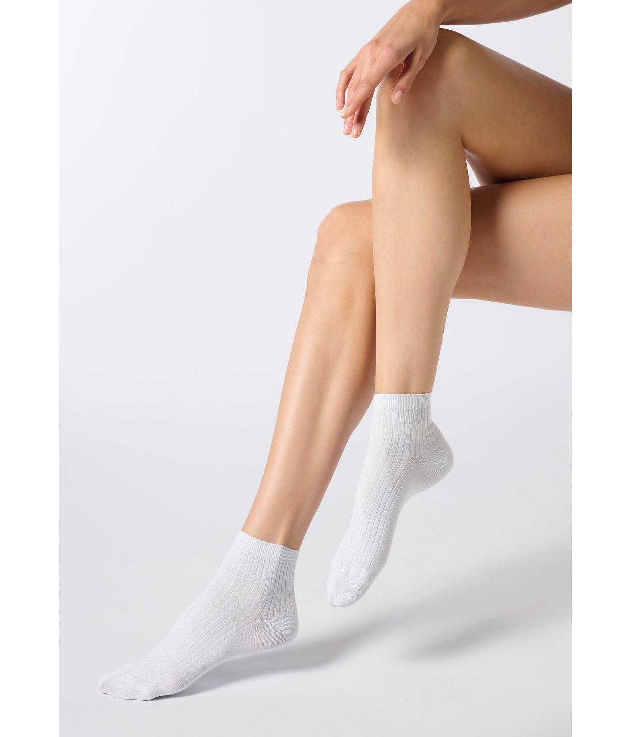 Oroblu Brilliand rib sneaker socks svartir OS