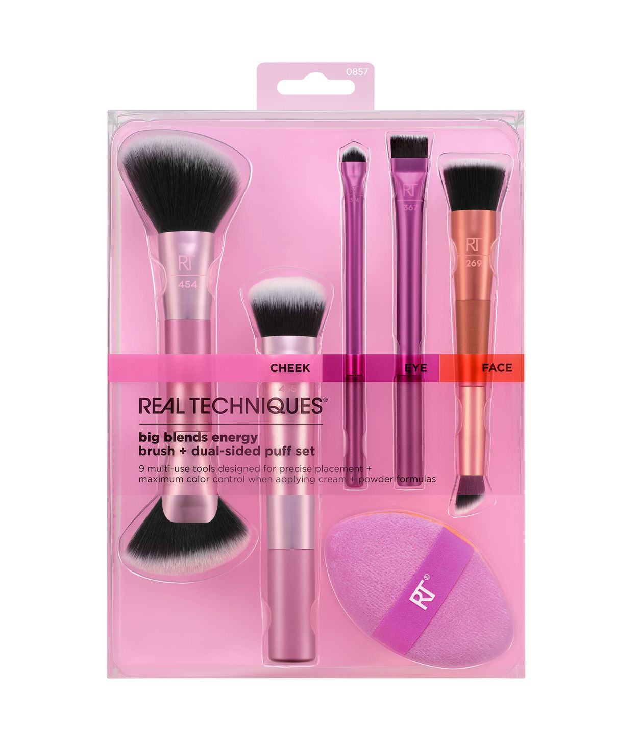 REAL TECHNIQUES Big Blends energy brush+puff