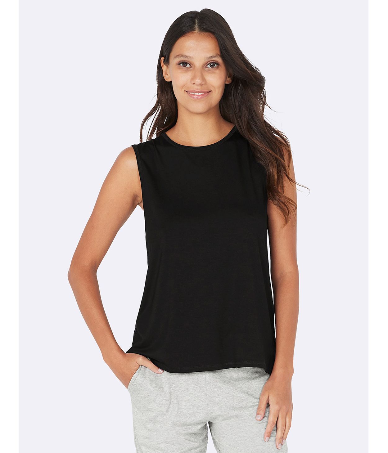 Boody Women's Active Box Muscle Tank Black XS