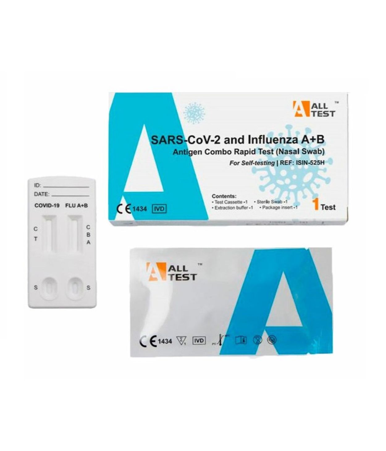 Alltest Inflúensu og Covid Próf A+B Hraðpróf