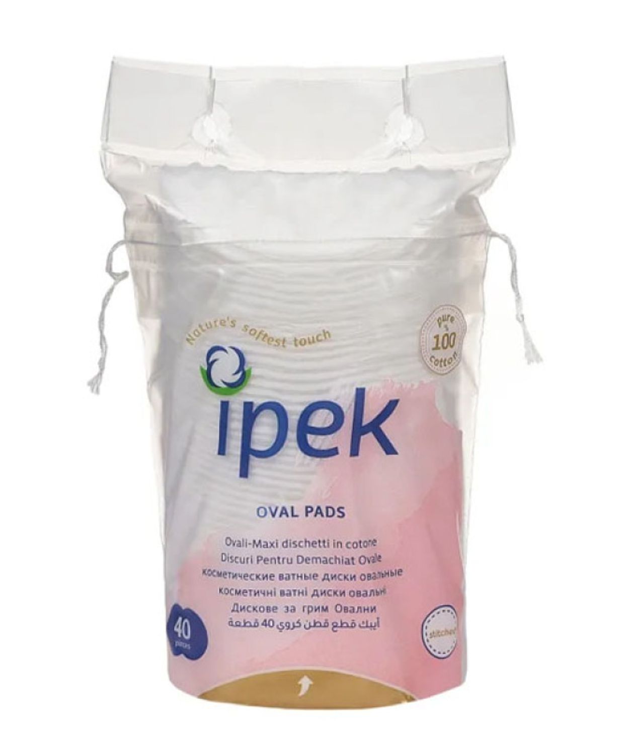 Ipek Bómull Oval Skífur 40stk