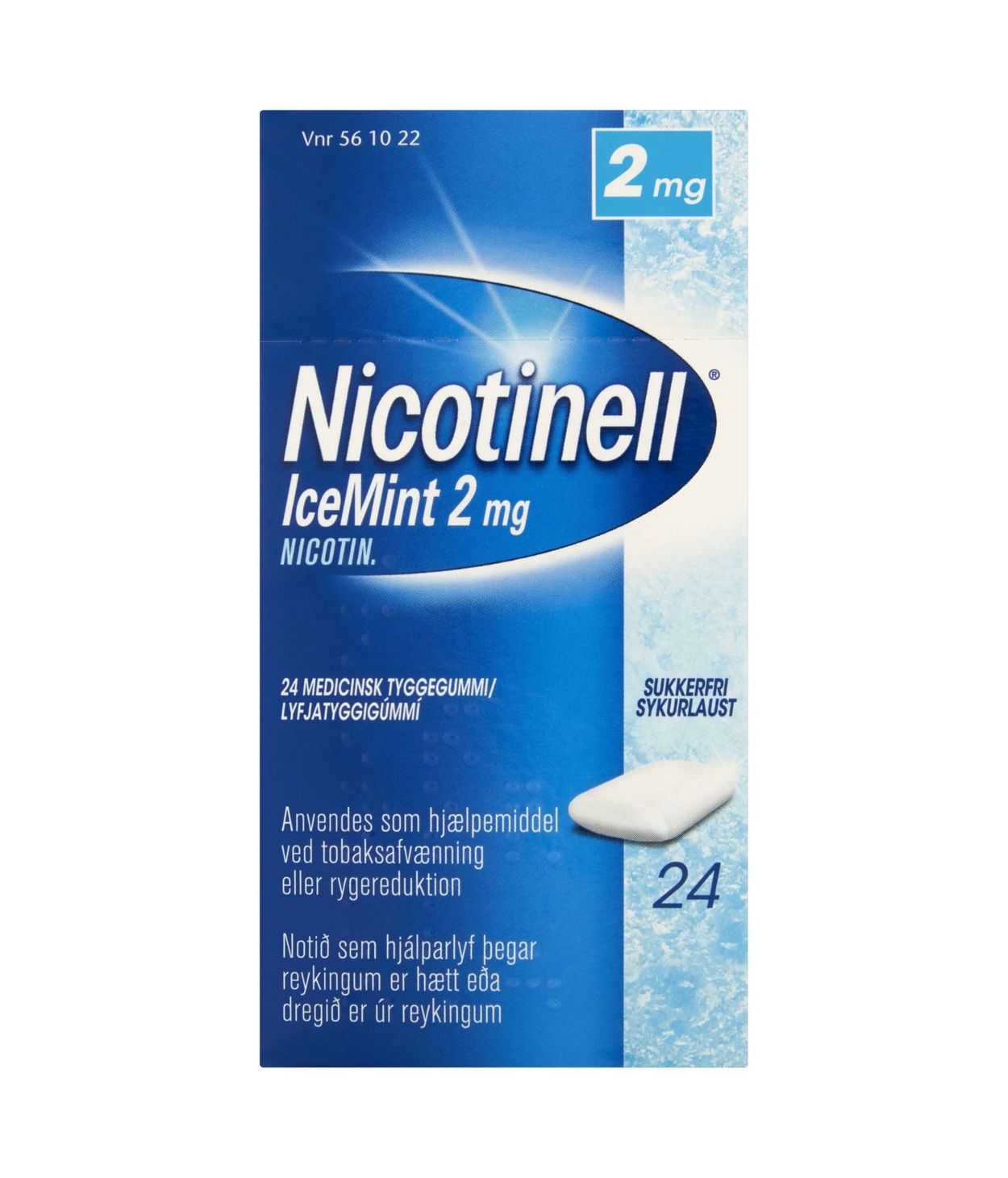 Nicotinell IceMint tyggigúmmí 2 mg 24 stk